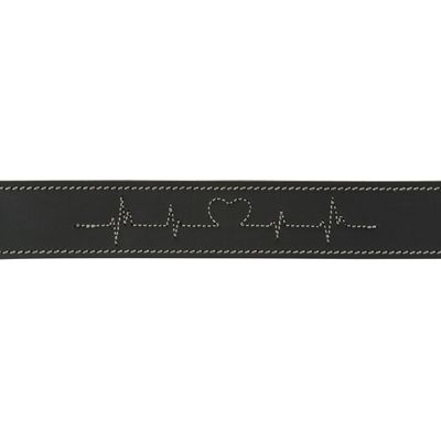 Trixie Halsband Hond Rustic Vetleer Heartbeat Zwart
