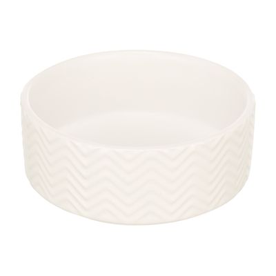 Trixie Voerbak / Drinkbak Wave Keramiek Wit
