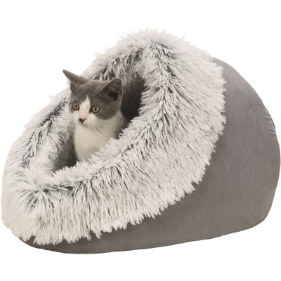 Trixie Kattenmand Iglo Harvey Grijs / Wit-Zwart