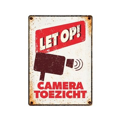 Plenty Gifts Waakbord Blik Cameratoezicht