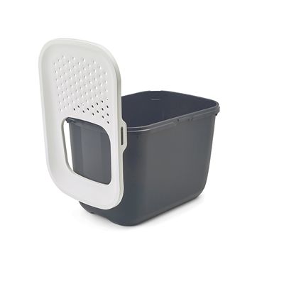 Savic Kattenbak Hop In Antraciet / Wit