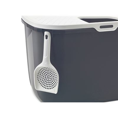 Savic Kattenbak Hop In Antraciet / Wit