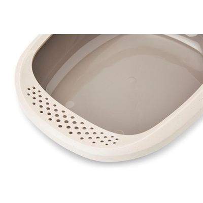 Savic Kattenbak Happy Planet Gizmo Met Rand Mocca / Warmgrijs