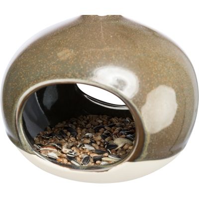 Trixie Voerbak Hangend Keramiek Creme / Bosgroen