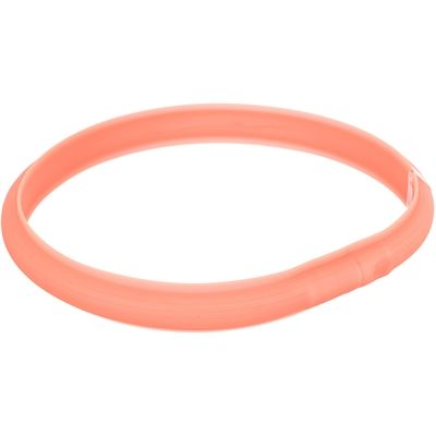 Trixie Lichtgevende Halsband Hond Flash Usb Silicone Koraal