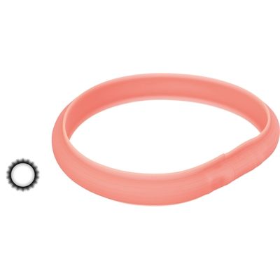 Trixie Lichtgevende Halsband Hond Flash Usb Silicone Koraal