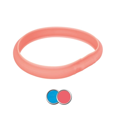 Trixie Lichtgevende Halsband Hond Flash Usb Silicone Koraal