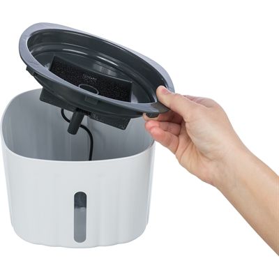 Trixie Drinkfontein Flower Kunststof Wit / Grijs