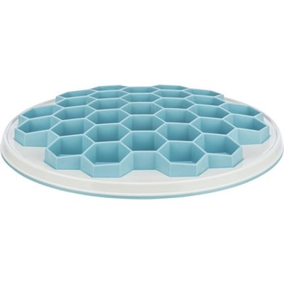 Trixie Slowfeeding Plaathive Kunststof / Tpr / Tpe Grijs / Blauw