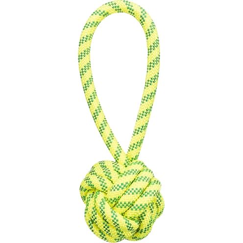 Trixie Aquatoy Touw Met Bal Drijvend Polyester Geel / Groen