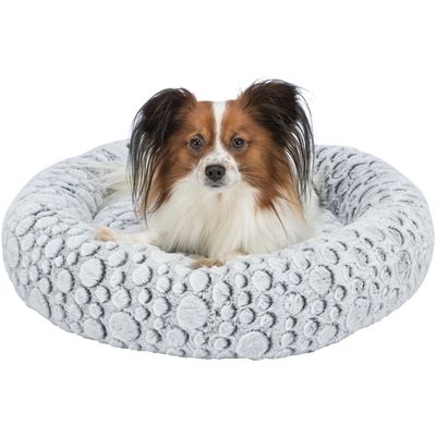 Trixie Hondenmand Mila Rond Pluche Wit / Grijs