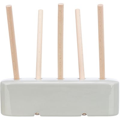 Trixie Voederruif Keramiek / Hout Grijs