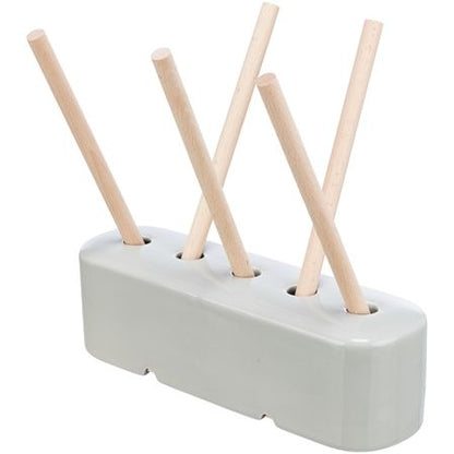 Trixie Voederruif Keramiek / Hout Grijs