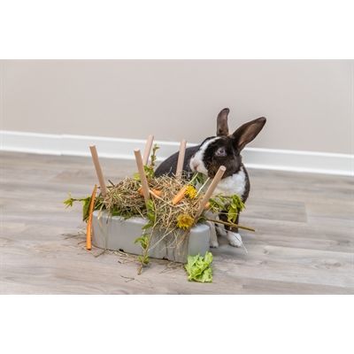 Trixie Voederruif Keramiek / Hout Grijs