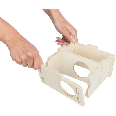 Trixie Knaagdierhuis 2 Kamers Onbehandeld Hout Naturel