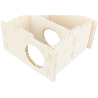 Trixie Knaagdierhuis 2 Kamers Onbehandeld Hout Naturel