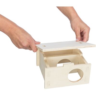 Trixie Knaagdierhuis 2 Kamers Onbehandeld Hout Naturel