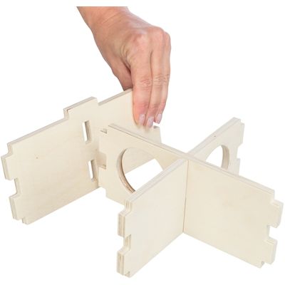 Trixie Knaagdierhuis 3 Kamers Onbehandeld Hout Naturel