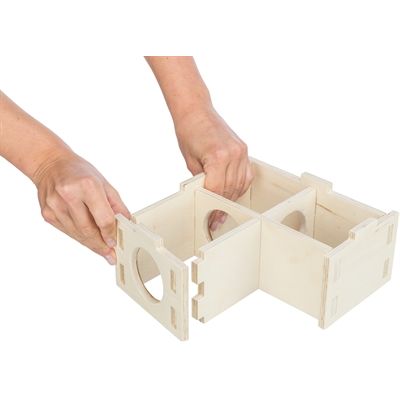 Trixie Knaagdierhuis 3 Kamers Onbehandeld Hout Naturel