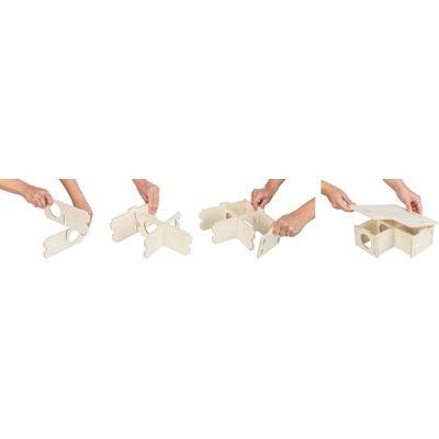 Trixie Knaagdierhuis 3 Kamers Onbehandeld Hout Naturel