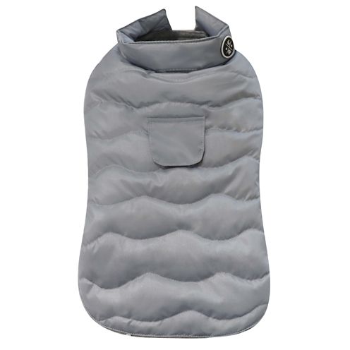 Croci Hondenjas Padded Eco Leaves Gerecycled Grijs