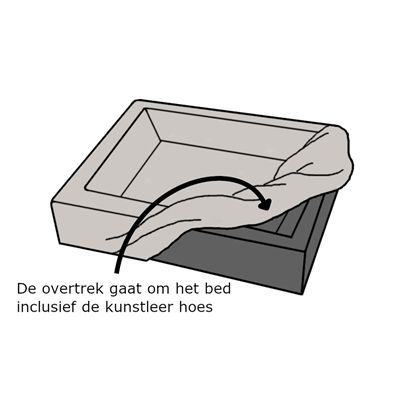 Bia Bed Rib Hoes Voor Hondenmand Blauw