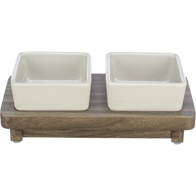 Trixie Voerbak Hond Set Citystyle Keramiek Grijs / Bruin