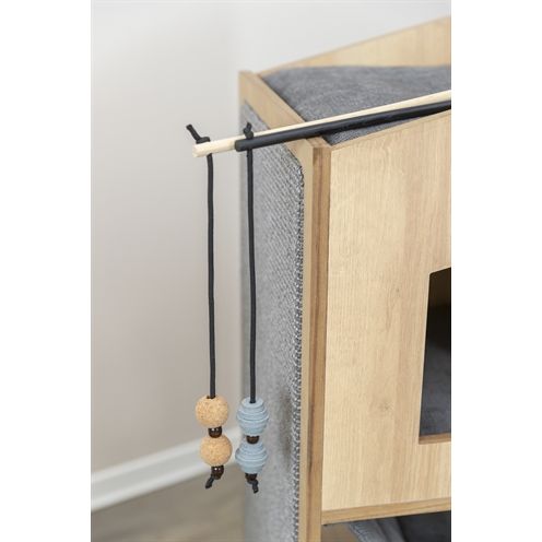 Trixie Kattenspeelgoed Speelhengel Met Halter Citystyle Vilt / Hout