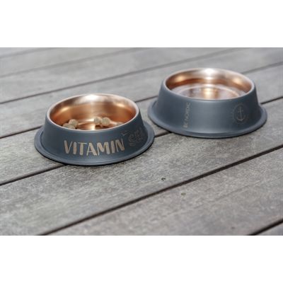 Trixie Be Nordic Voer / Waterbak Rvs / Rubber Zwart / Brons