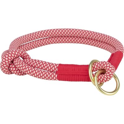 Trixie Soft Rope Halsband Hond Half-Slip Rood / Creme