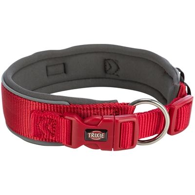 Trixie Premium Halsband Hond Extra Breed Rood / Grafiet Grijs