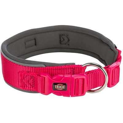 Trixie Premium Halsband Hond Extra Breed Fuchsia / Grafiet Grijs