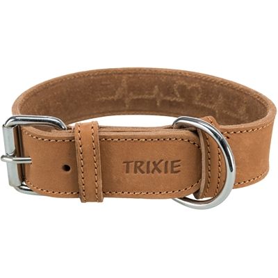 Trixie Rustic Vetleer Halsband Hond Heartbeat Bruin