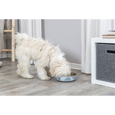 Trixie Voerbak Waterbak Rvs / Kunststof / Rubber Blauw / Grijs