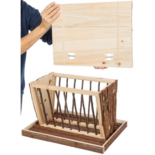 Trixie Hooiruif Met Bodem En Deksel Schorshout