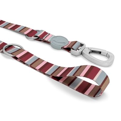 Morso Hondenriem Verstelbaar Gerecycled Skyline Rood / Roze