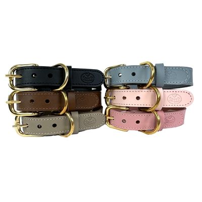 Sazzz Halsband Hond Braveheart Classic Leer Taupe