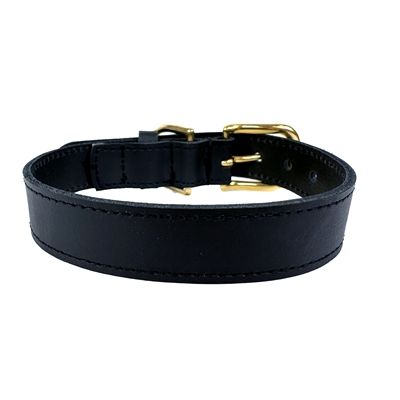 Sazzz Halsband Hond Braveheart Classic Leer Zwart