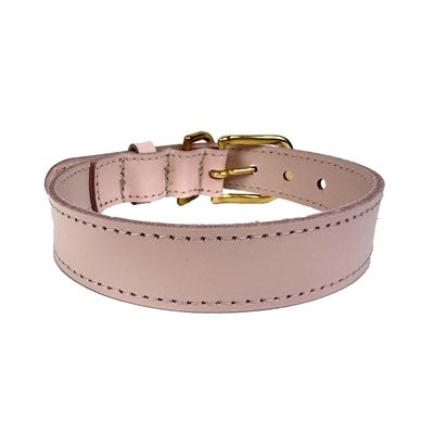 Sazzz Halsband Hond Braveheart Classic Leer Lichtroze