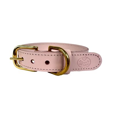 Sazzz Halsband Hond Braveheart Classic Leer Lichtroze
