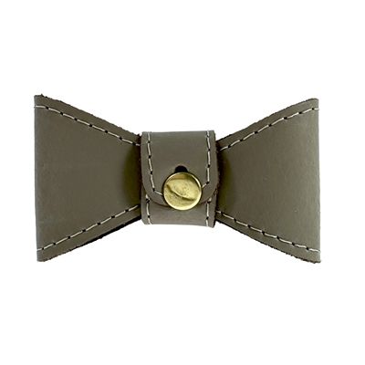 Sazzz Vlinderstrik Glamper Classic Leer Taupe