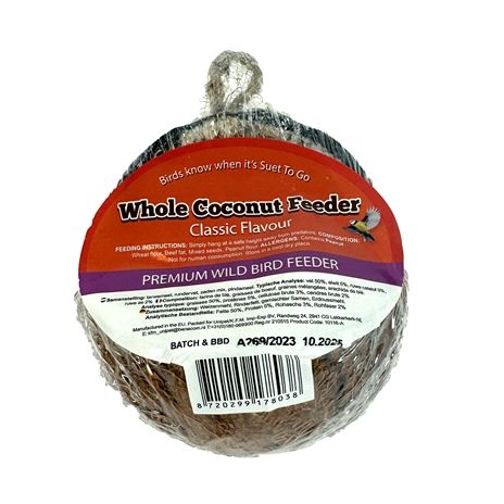 Suet To Go Hele Kokosnoot