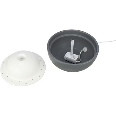 Trixie Vital Dome Drinkfontein Keramiek Grijs / Wit