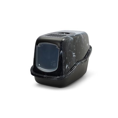 Savic Kattenbak Nestor Marble Zwart / Wit