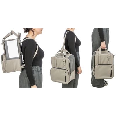 Trixie Hondentas Rugtas Citystyle Kunstleer Lichtgrijs