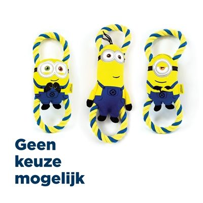 Minions Pluche Bob / Stuart / Kevin Aan Flostouw