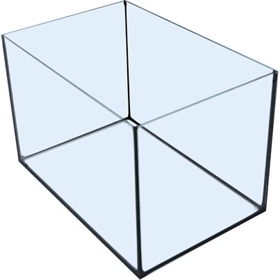 Merkloos Aquarium Met Zwarte Kit